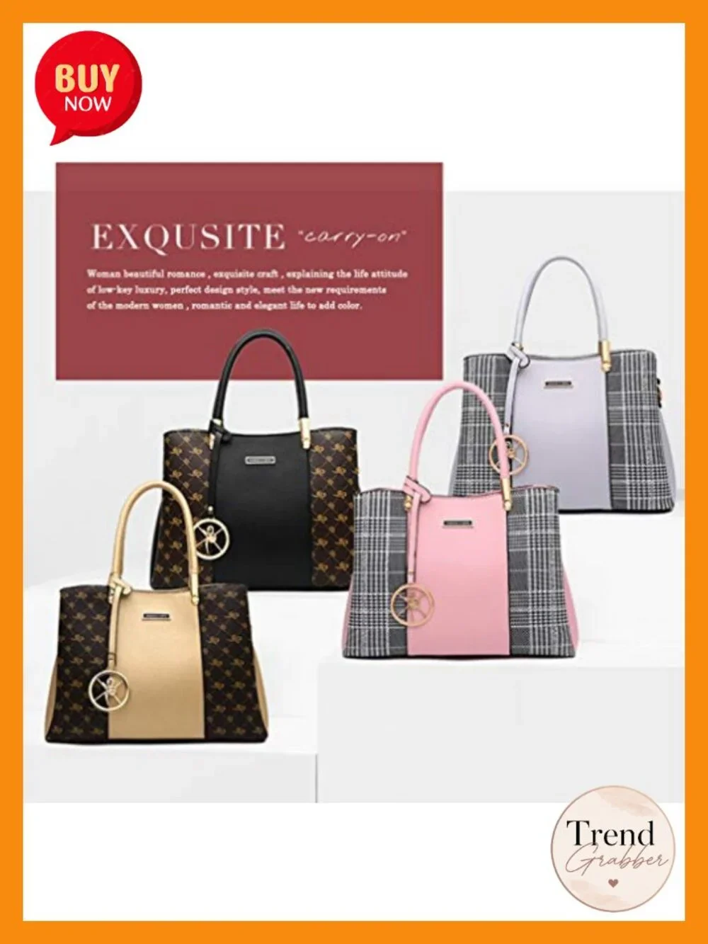 Faux Leather Top Handle Satchel Shoulder Bag Tote with Removable Strap